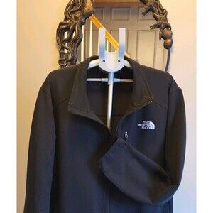 The North Face Windwall Soft Shell Jacket Black Full Zip Stretch Mens XXL 2XL